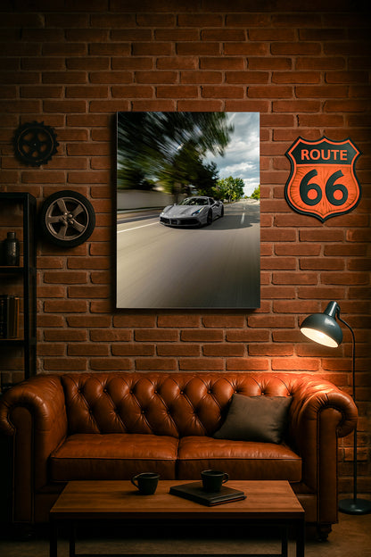 "Silent Speed" – Ferrari 488 | Framed Gloss Print